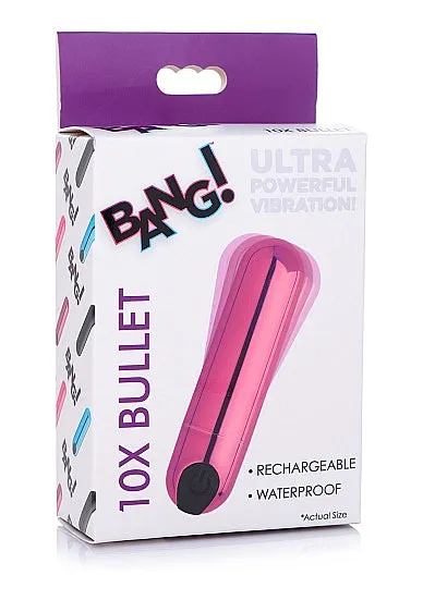 10X Vibrating Metallic Bullet - Pink