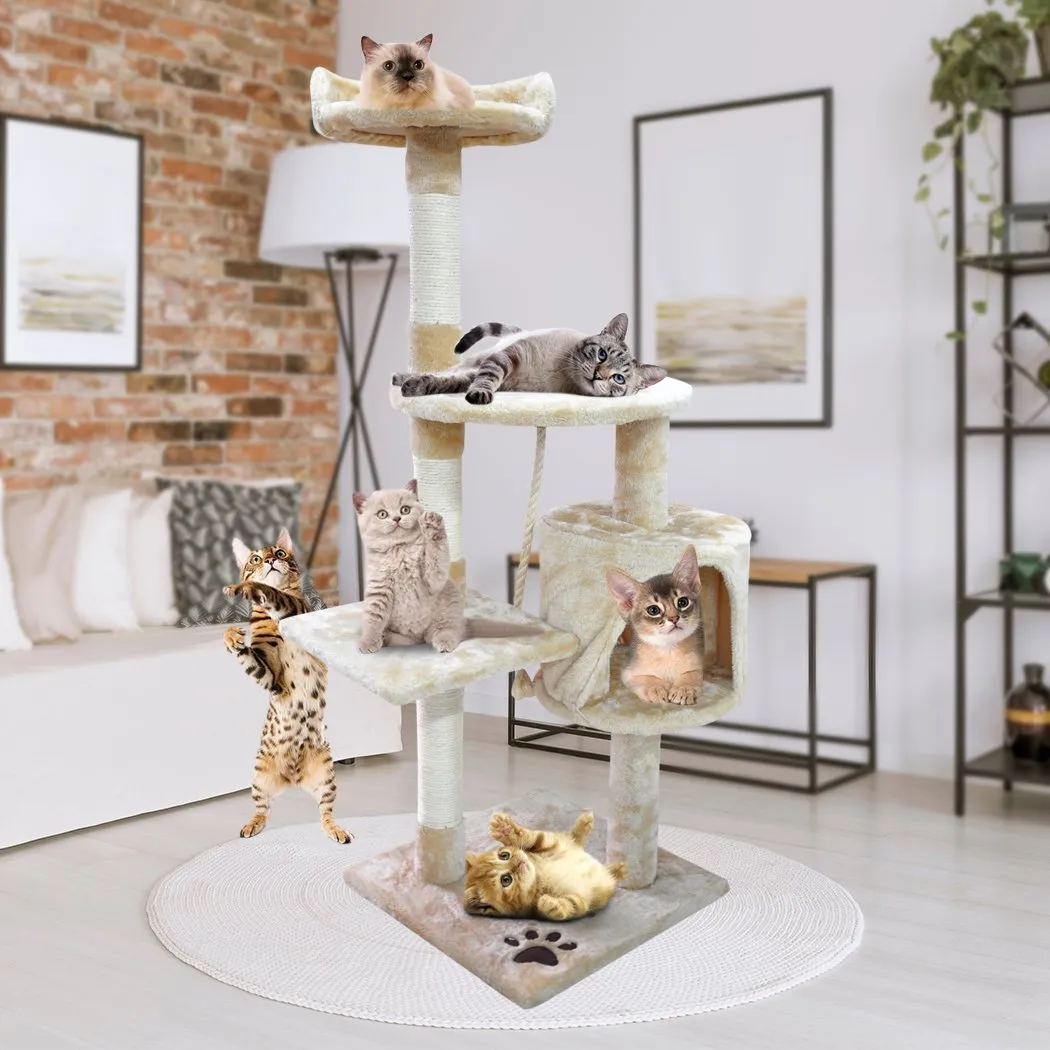 1.1M Cat Scratching Post Tree-Cream