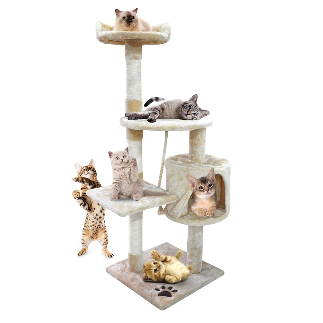 1.1M Cat Scratching Post Tree-Cream