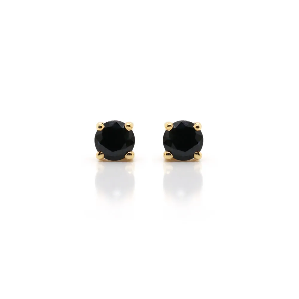 14k Gold Gemstone Stud Earrings