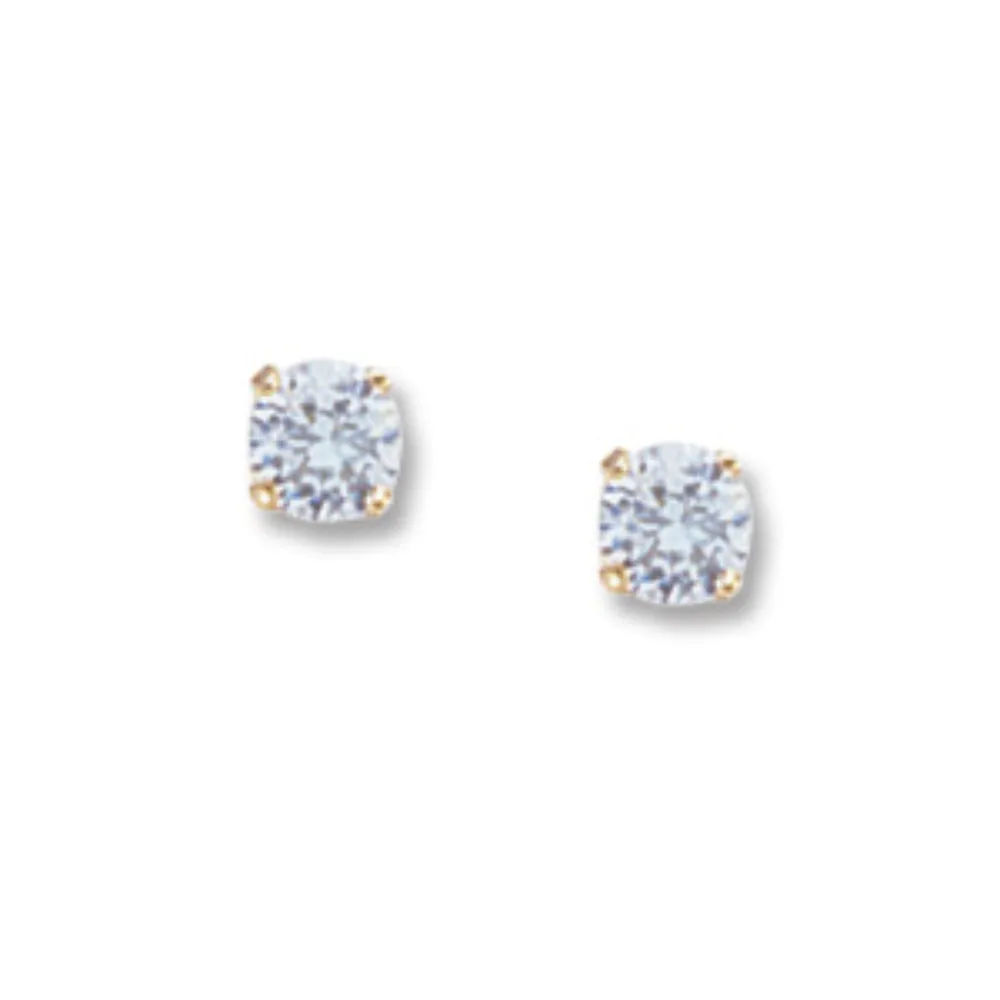 14k Gold Gemstone Stud Earrings