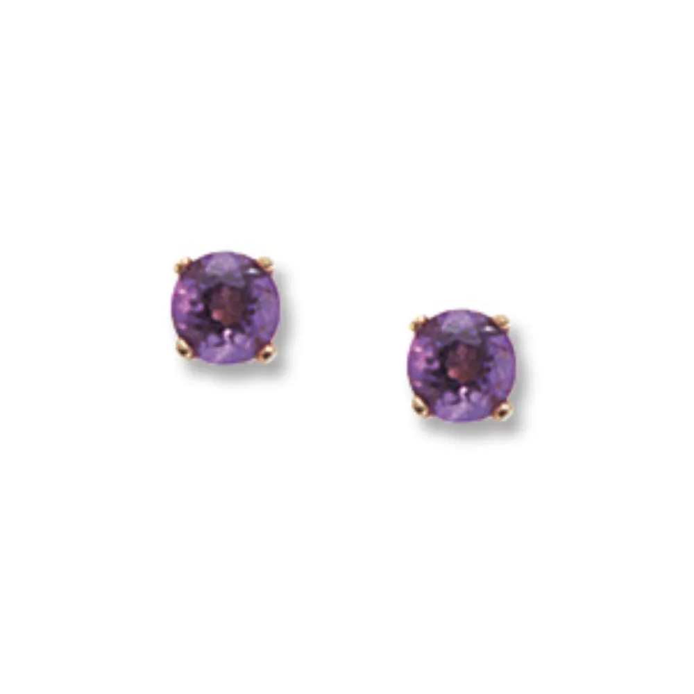 14k Gold Gemstone Stud Earrings