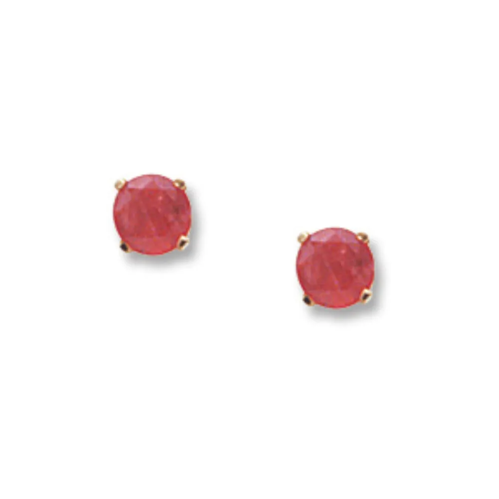 14k Gold Gemstone Stud Earrings