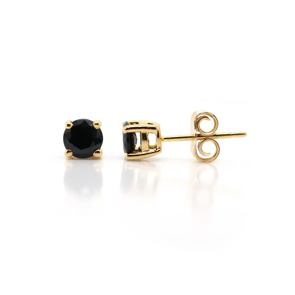 14k Gold Gemstone Stud Earrings