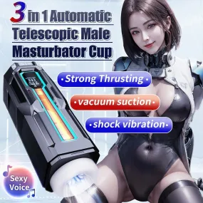 3 in 1 Male Masturbator Automatic Thrusting Sucking Vibrating Masturbation Machine