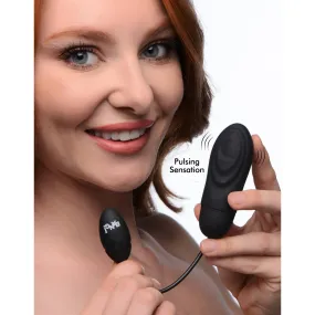 7X Pulsing Rechargeable Silicone Vibrator - Black