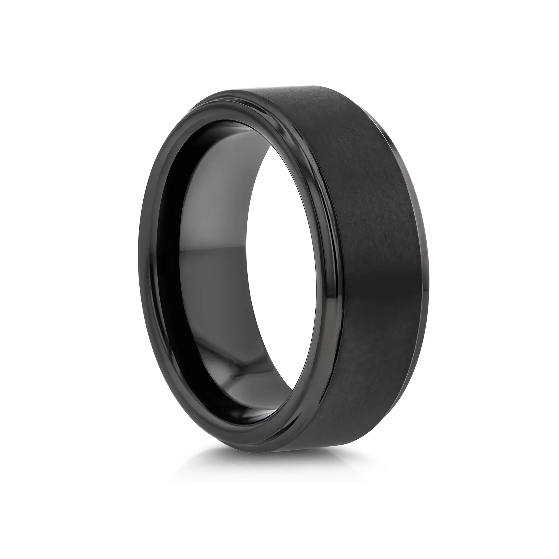 8mm Textured Black Tungsten Carbide