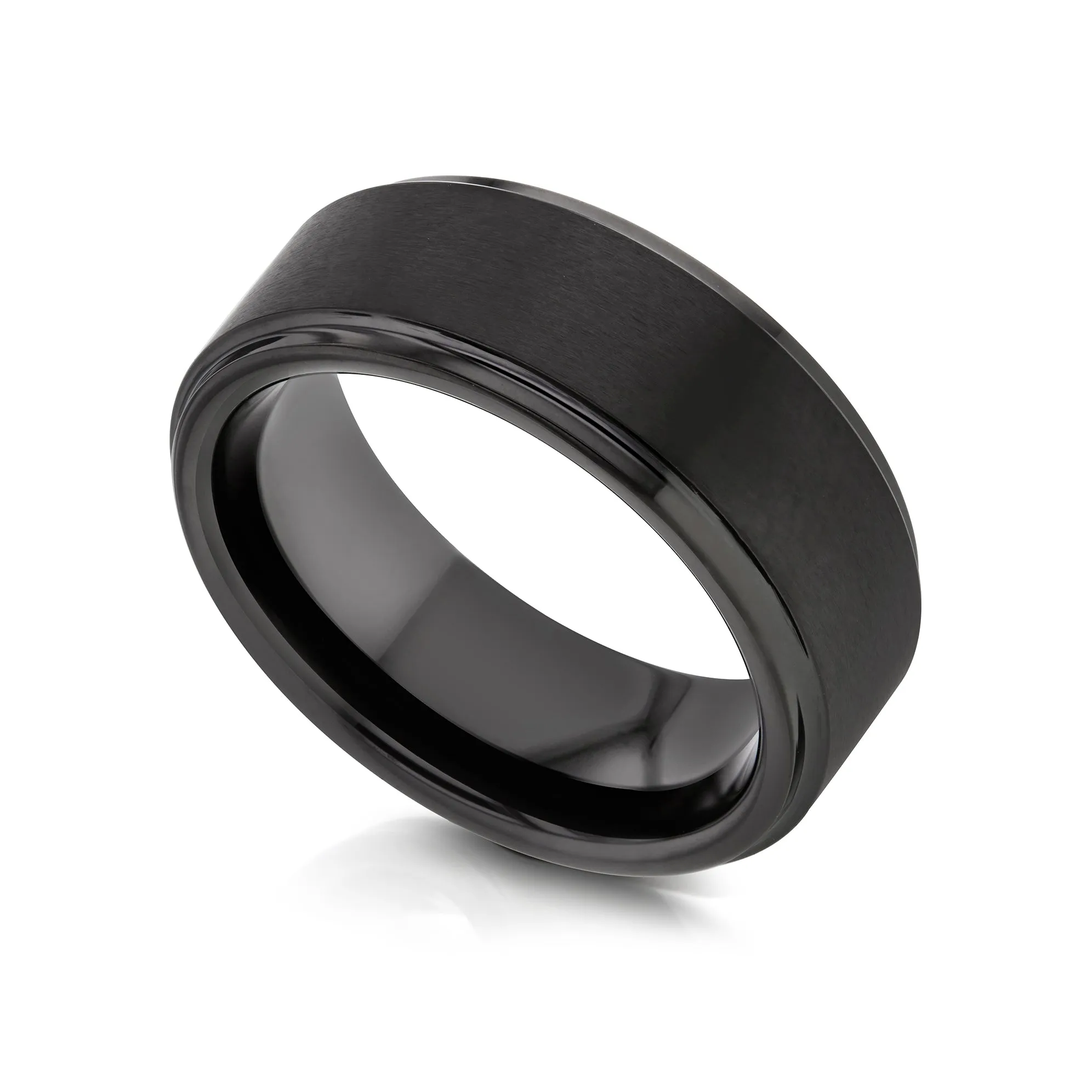 8mm Textured Black Tungsten Carbide