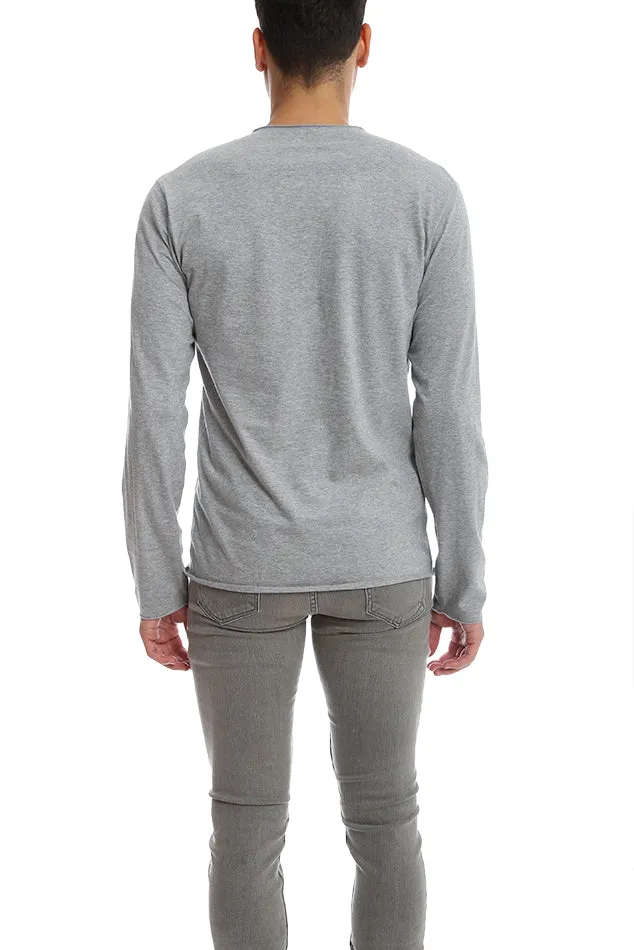 Ace Leaf Long Sleeve Tee Grey