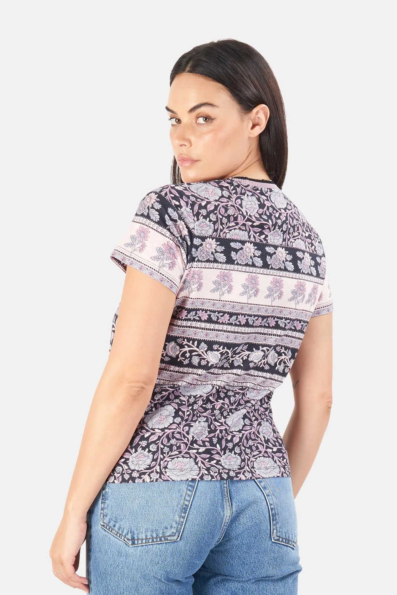 Amari Tee Indigo Paisley