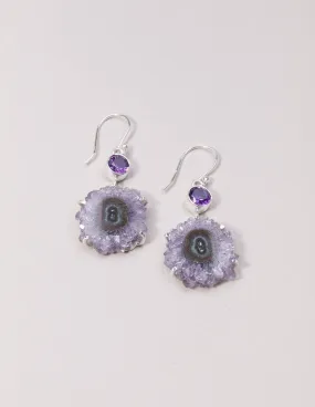 Amethyst Stalactite Earrings - One Of A Kind