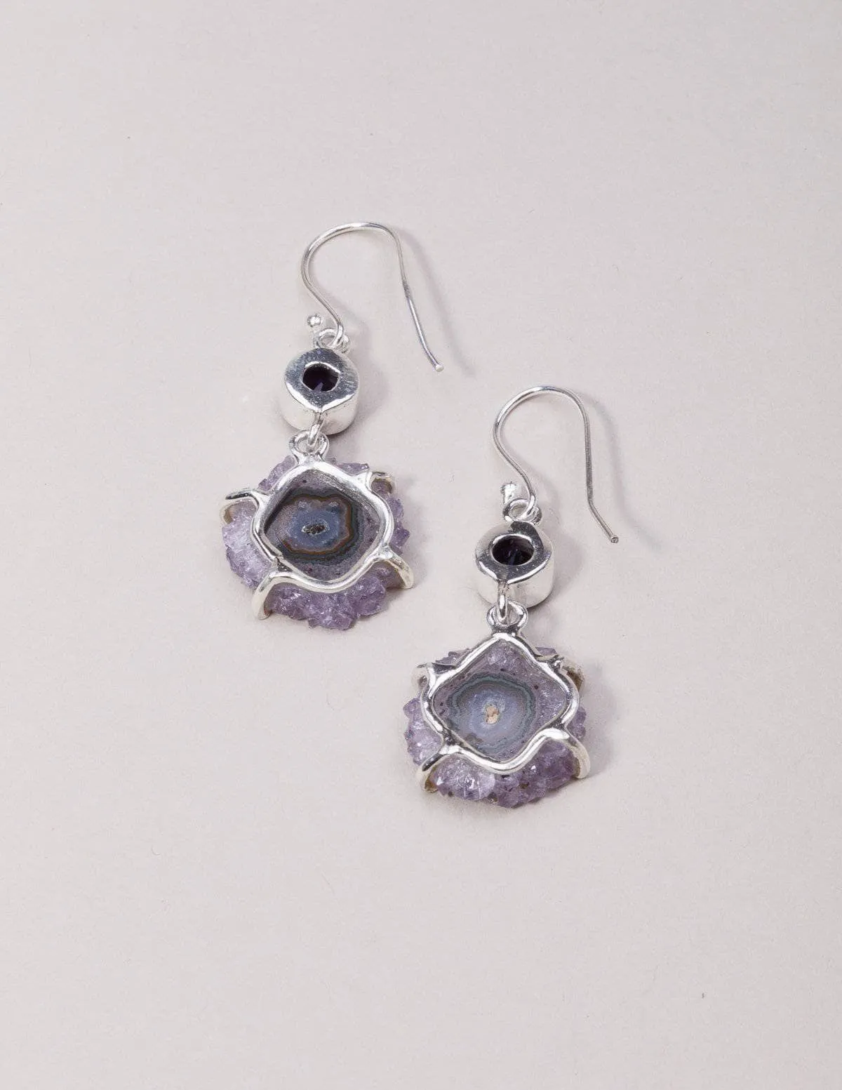 Amethyst Stalactite Earrings - One Of A Kind