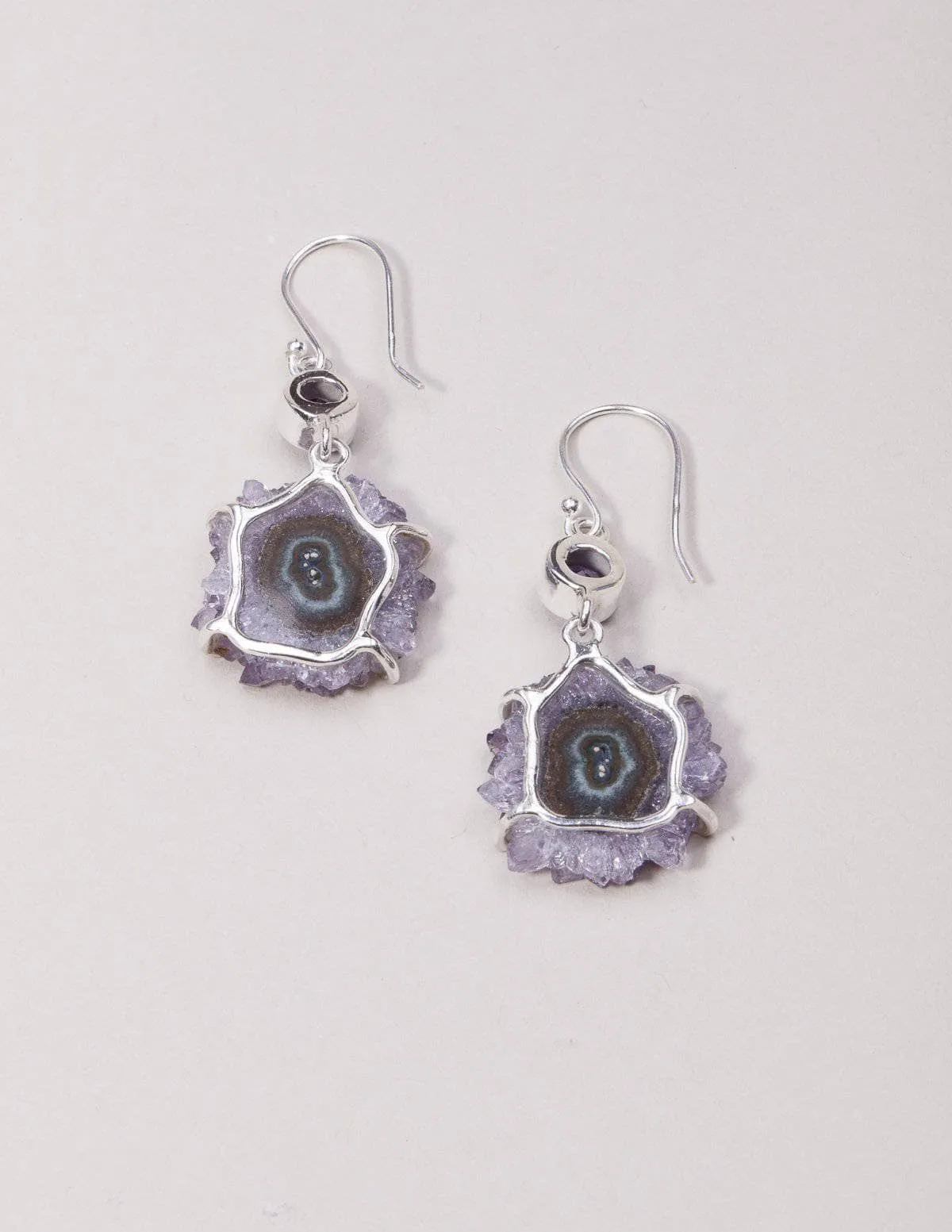 Amethyst Stalactite Earrings - One Of A Kind