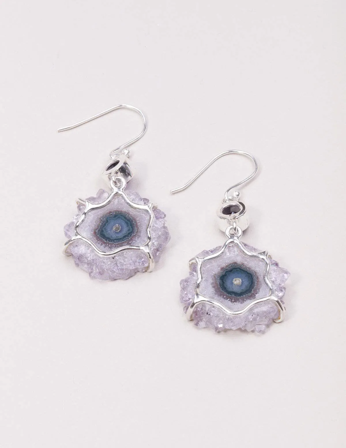 Amethyst Stalactite Earrings - One Of A Kind