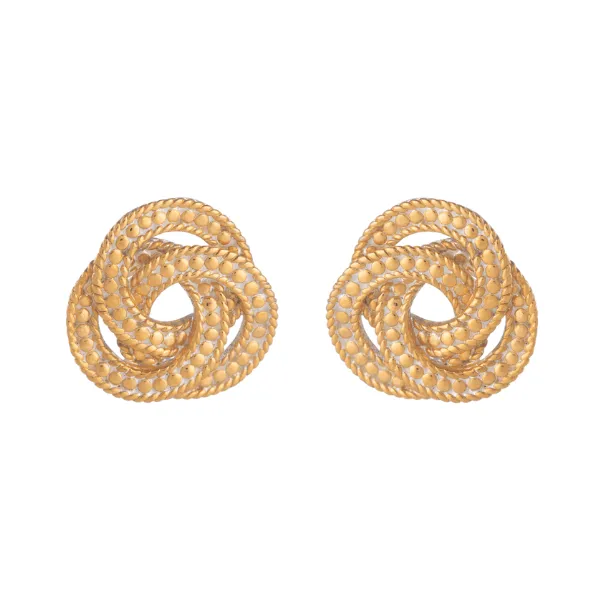 Anna Beck Gold Woven Stud Earrings