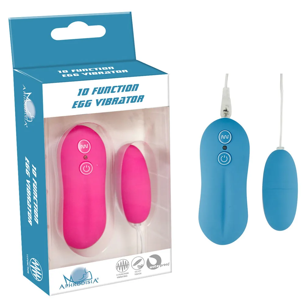 Aphrodisia 10-Function Egg Vibrator & Corded Remote