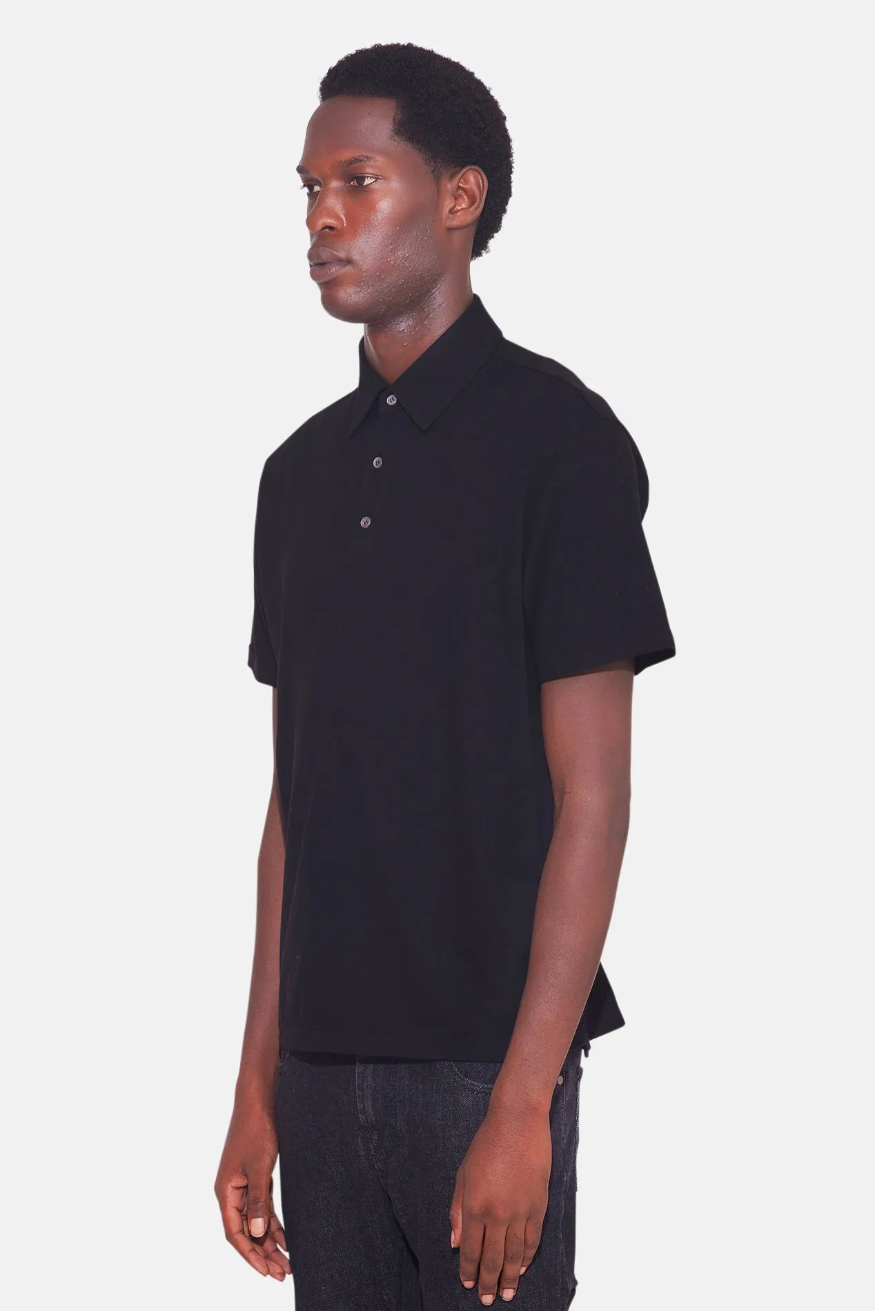 Atlantic SS Pique Polo Black