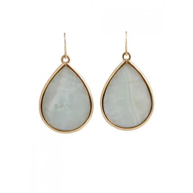 Barse Teardrop Statement Earring-Hemimorphite