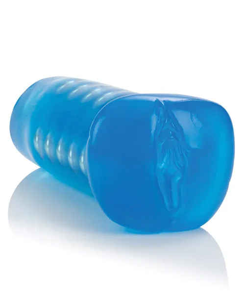 Basic Essentials Beaded Masturbator - Blue