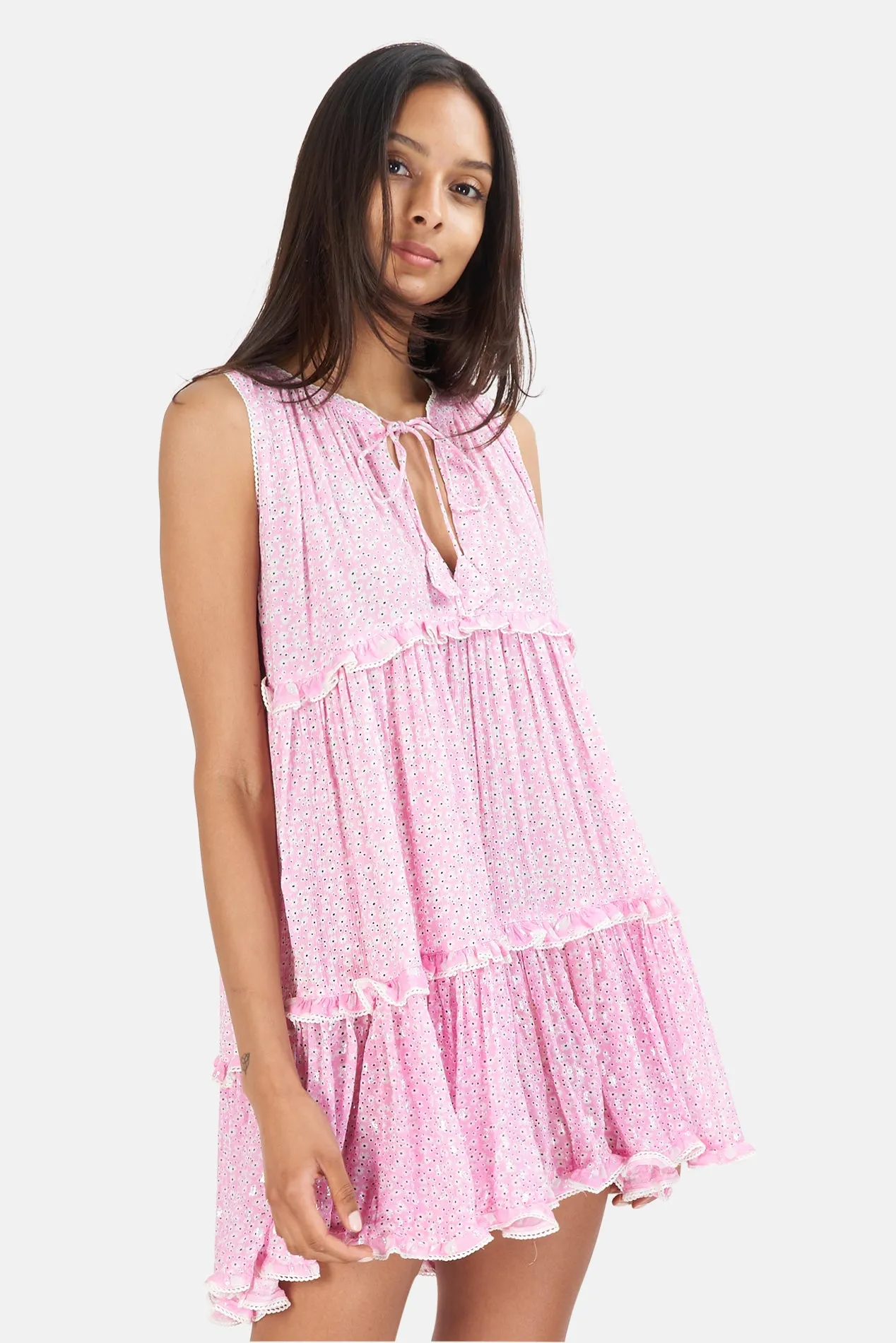 Beliza Flowers Dress Pink