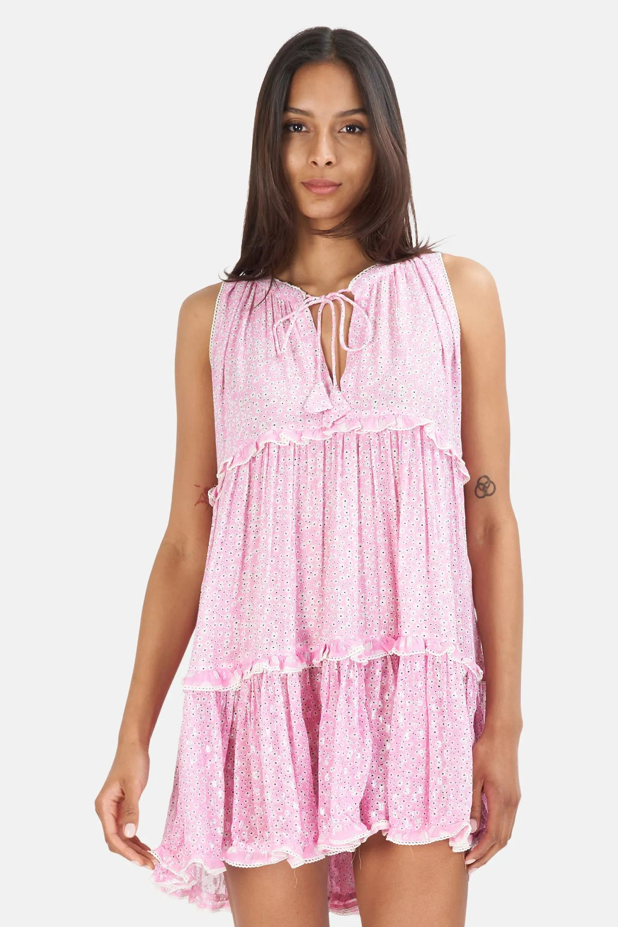 Beliza Flowers Dress Pink