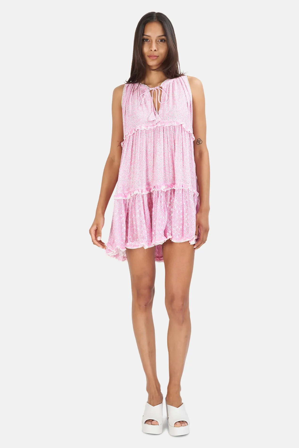 Beliza Flowers Dress Pink