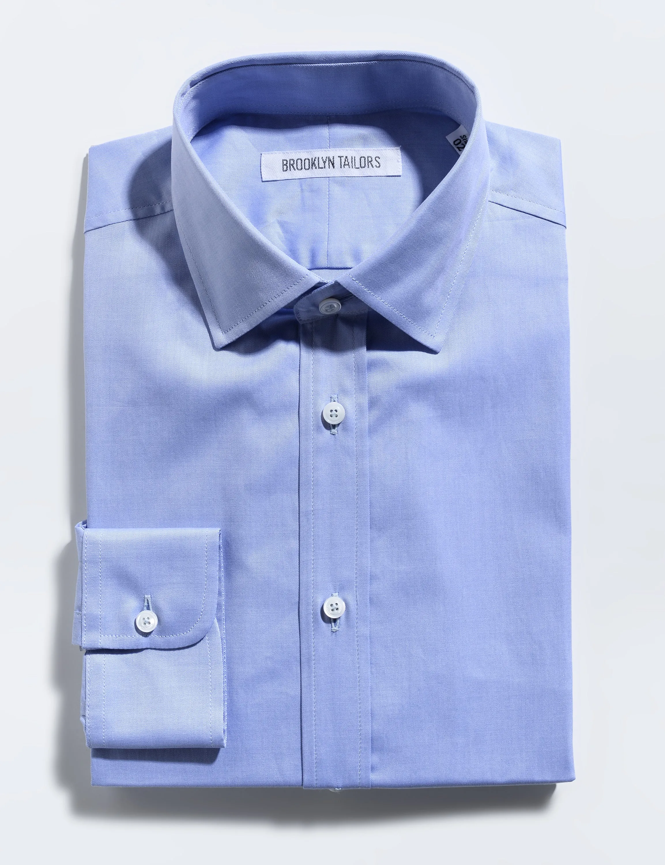 BKT20 Slim Dress Shirt in Cotton Twill - Blue