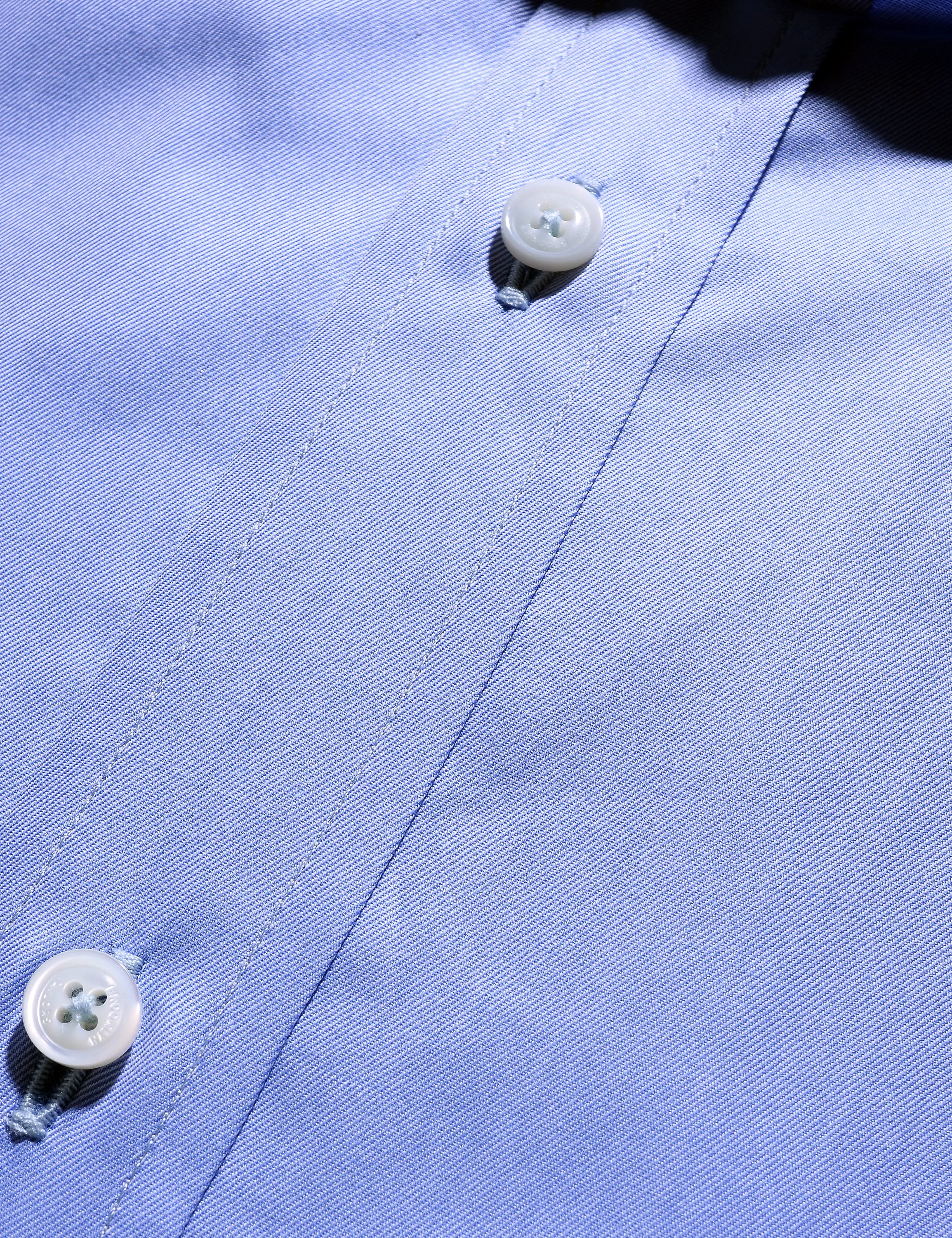 BKT20 Slim Dress Shirt in Cotton Twill - Blue