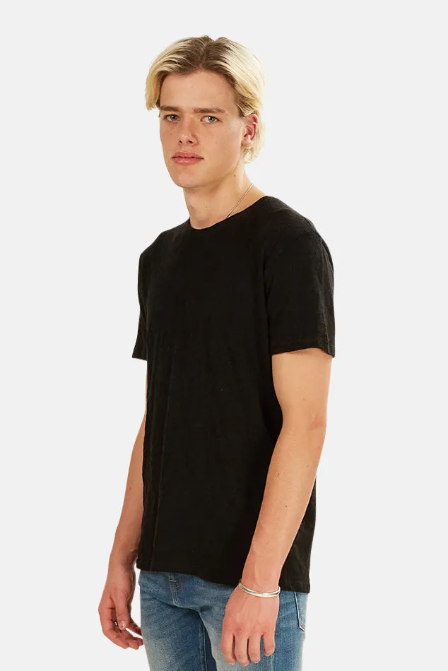 Black ATM Slub Crew Tee