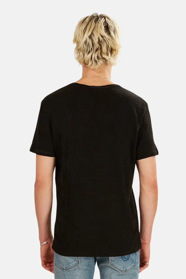 Black ATM Slub Crew Tee