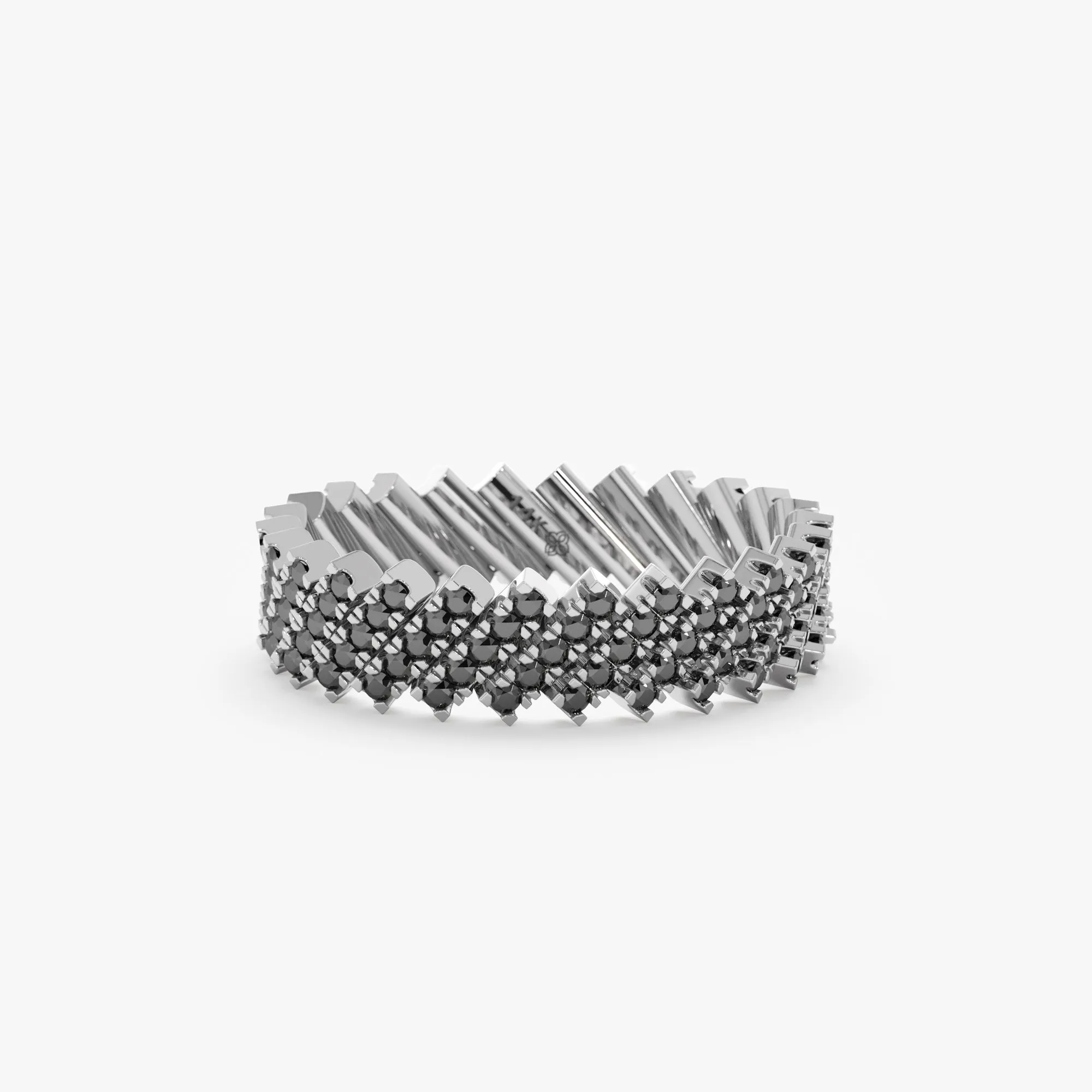 Black Diamond Eternity Ring, Leanna