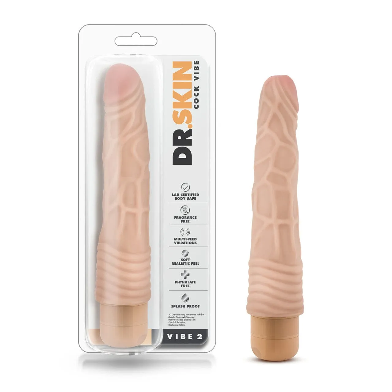 Blush Dr. Skin 9" Cock Vibe #2 Beige