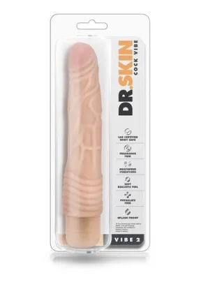 Blush Dr. Skin 9" Cock Vibe #2 Beige