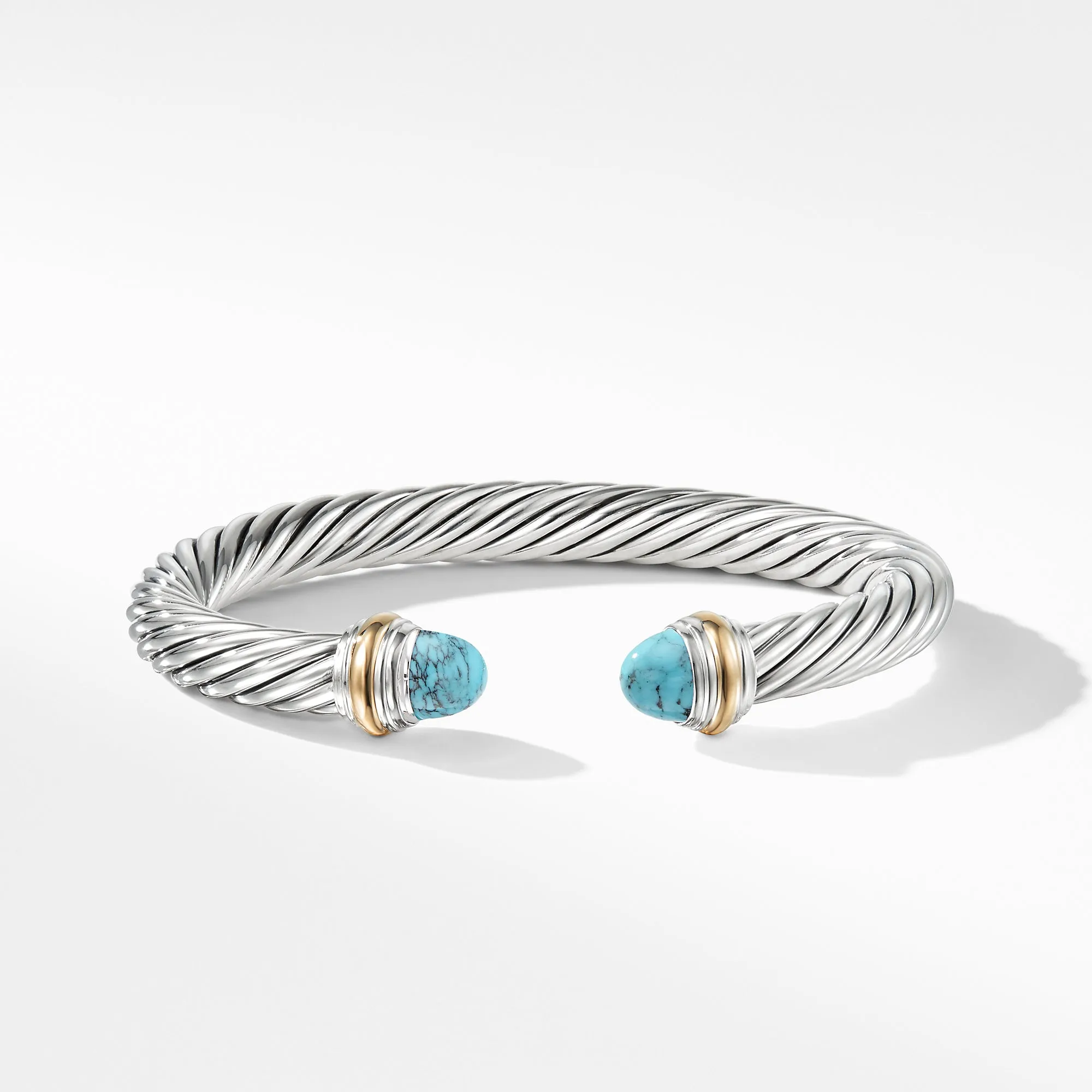 Bracelet with Turquoise and 14K Gold, Size Large