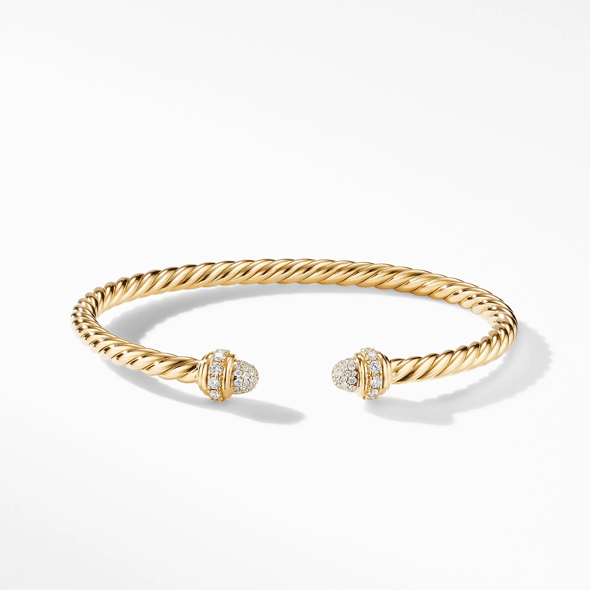 Cable Bracelet in Gold with Diamonds