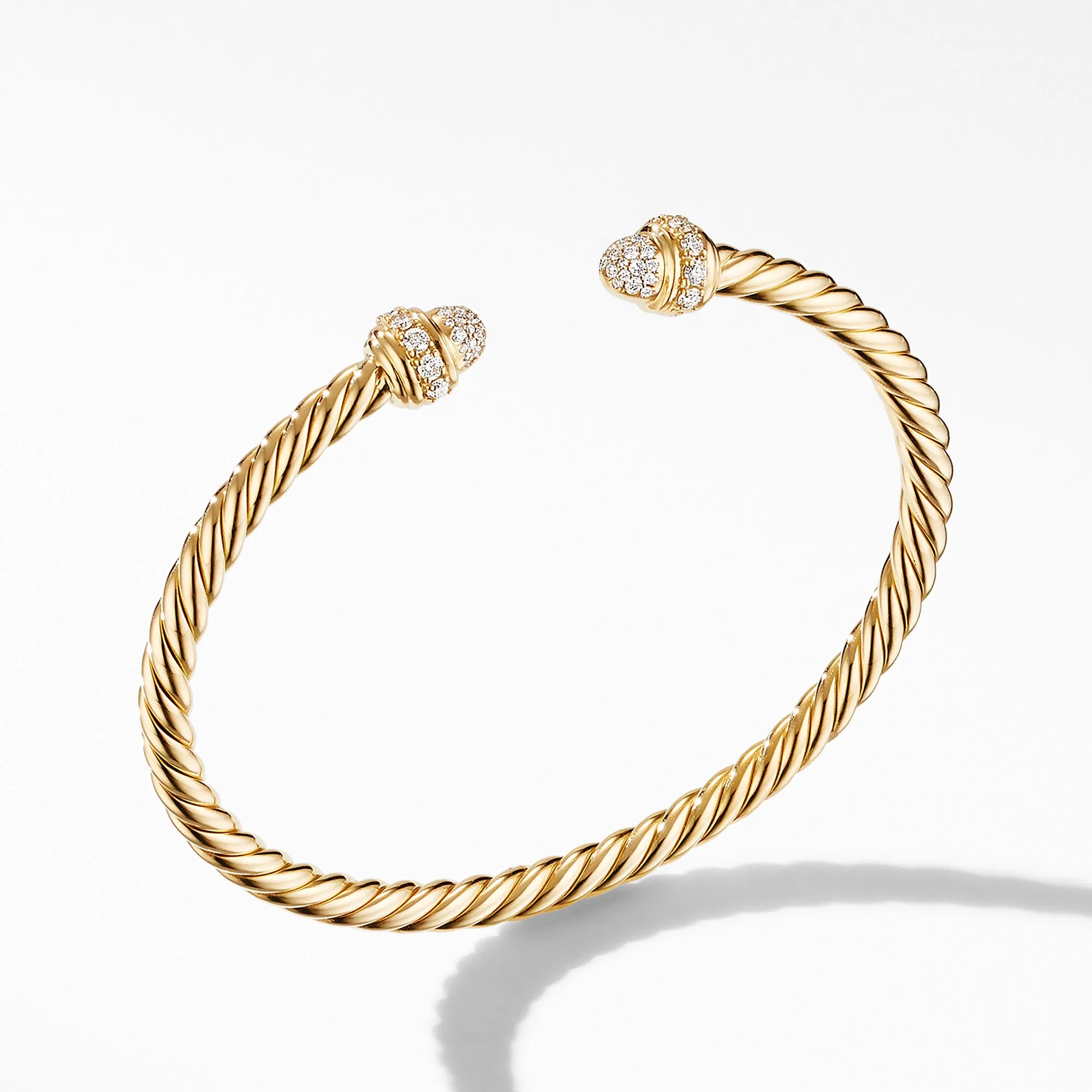 Cable Bracelet in Gold with Diamonds