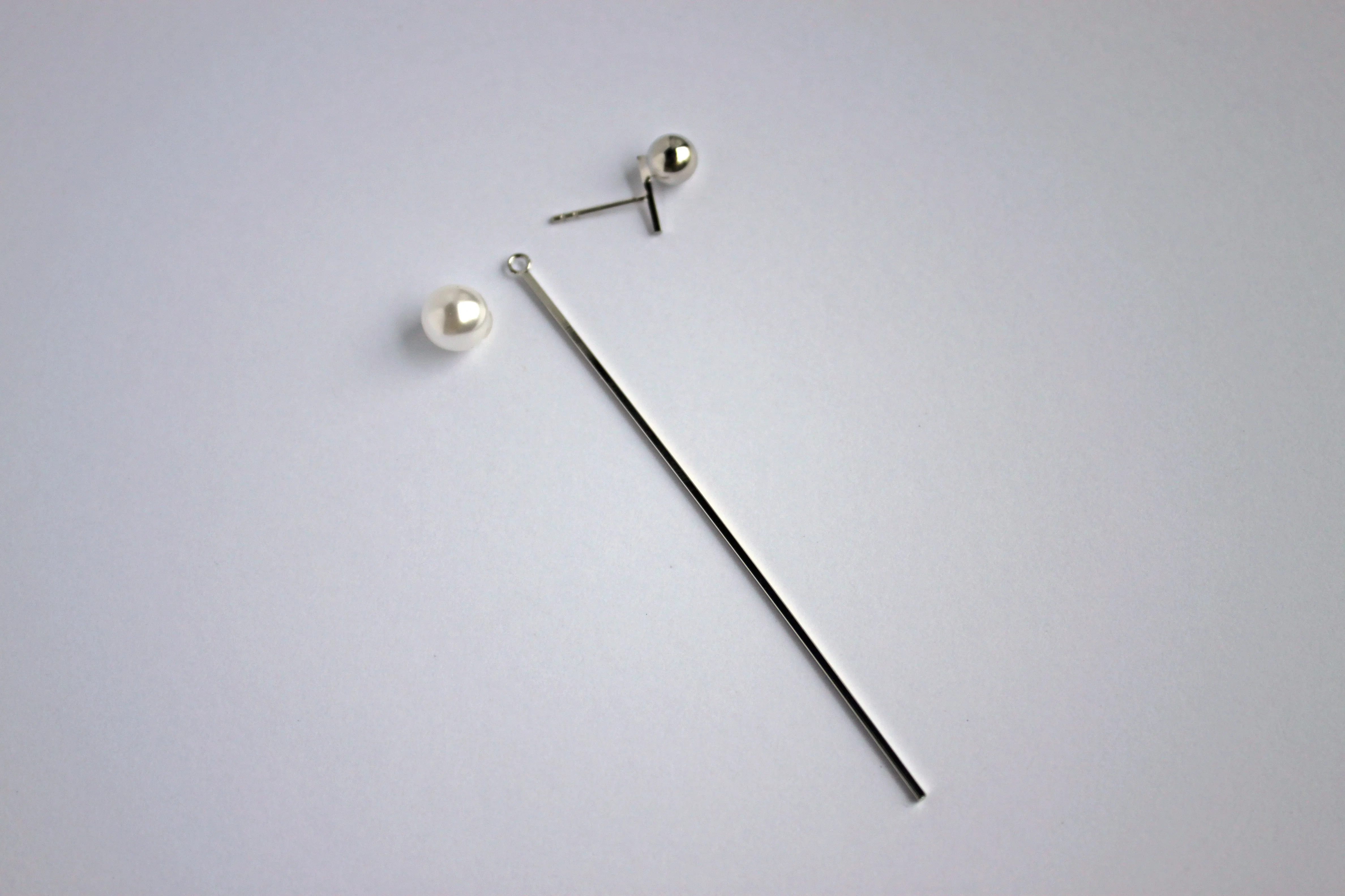 CABO | Earring | Water Ball Pearl Stick One Earrings - Gold / Silver