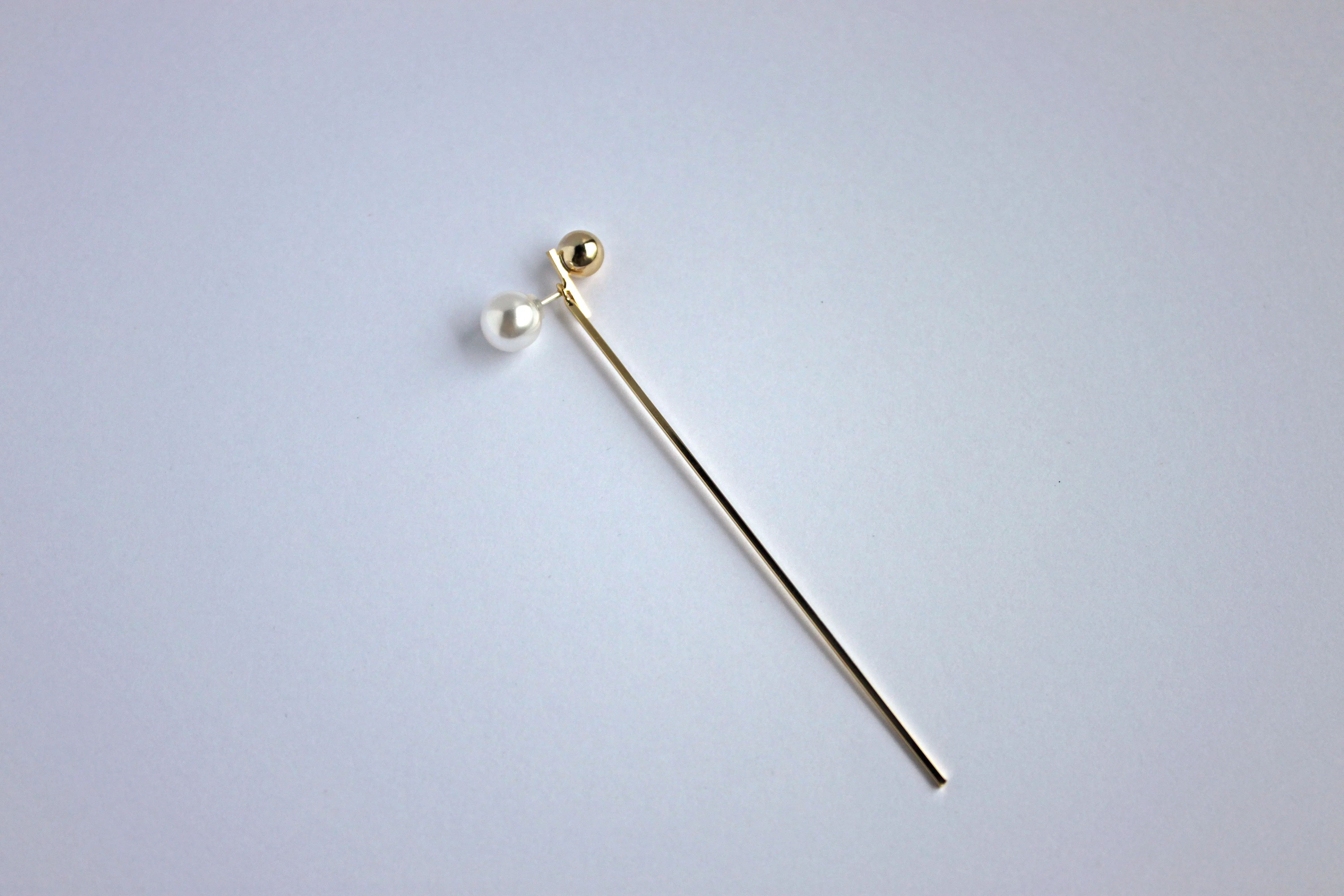 CABO | Earring | Water Ball Pearl Stick One Earrings - Gold / Silver