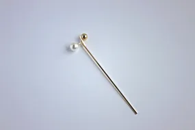 CABO | Earring | Water Ball Pearl Stick One Earrings - Gold / Silver