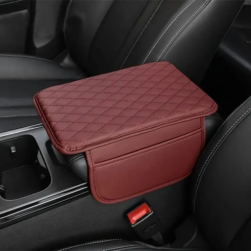 Car Interior Leather Armrest Storage Bag