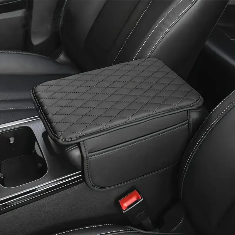 Car Interior Leather Armrest Storage Bag