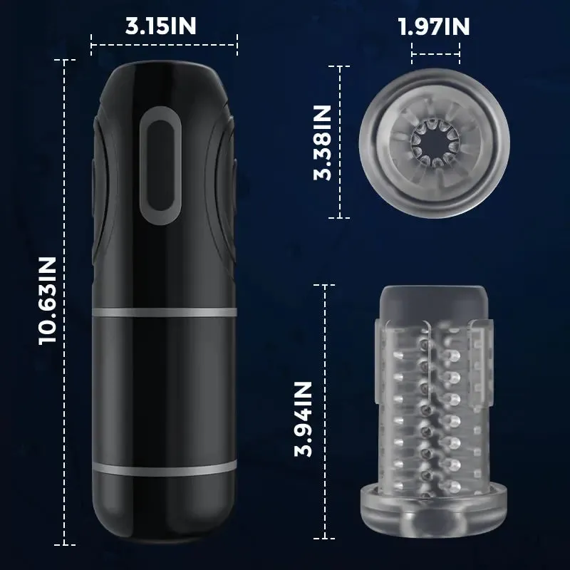 Chainsaw 7 Thrusting Rotation Male Masturbator with Suction Base