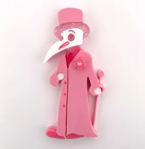 Cherry Blossom Male Plague Doctor - Brooch