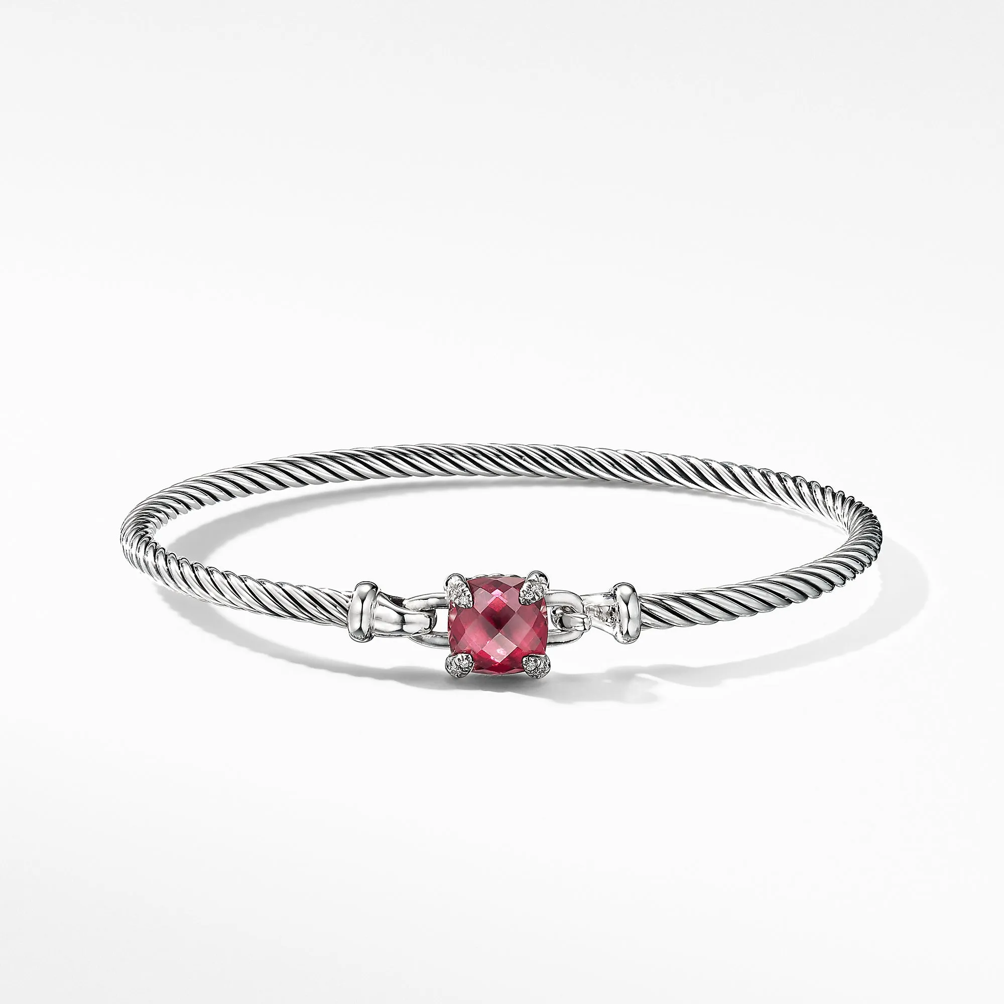 Châtelaine® Bracelet with Rhodolite Garnet and Diamonds, Size Small