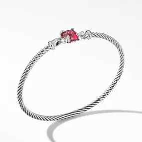 Châtelaine® Bracelet with Rhodolite Garnet and Diamonds, Size Small