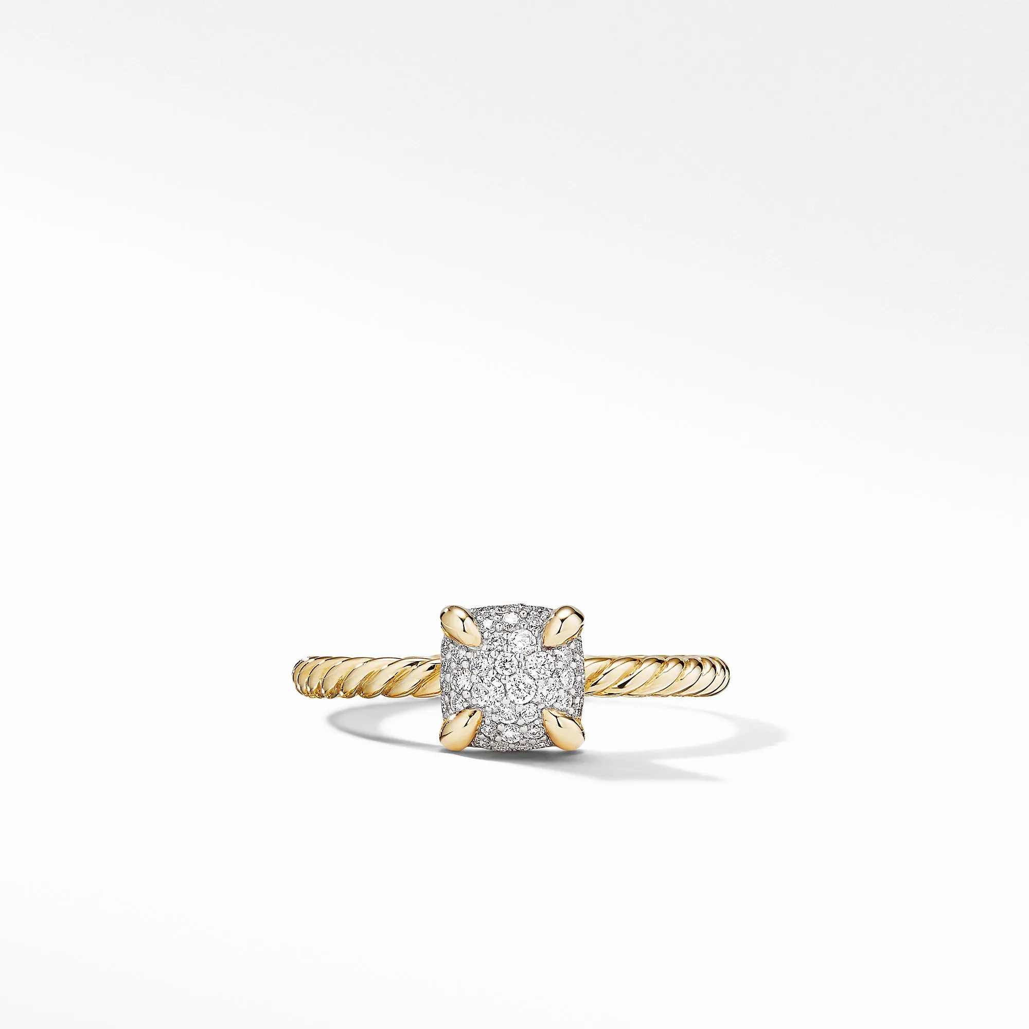 Châtelaine® Ring in 18K Yellow Gold with Full Pavé Diamonds, Size 6