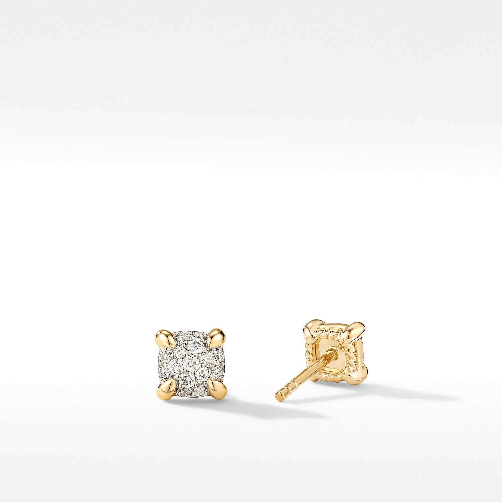 Châtelaine® Stud Earrings with Diamonds in 18K Yellow Gold