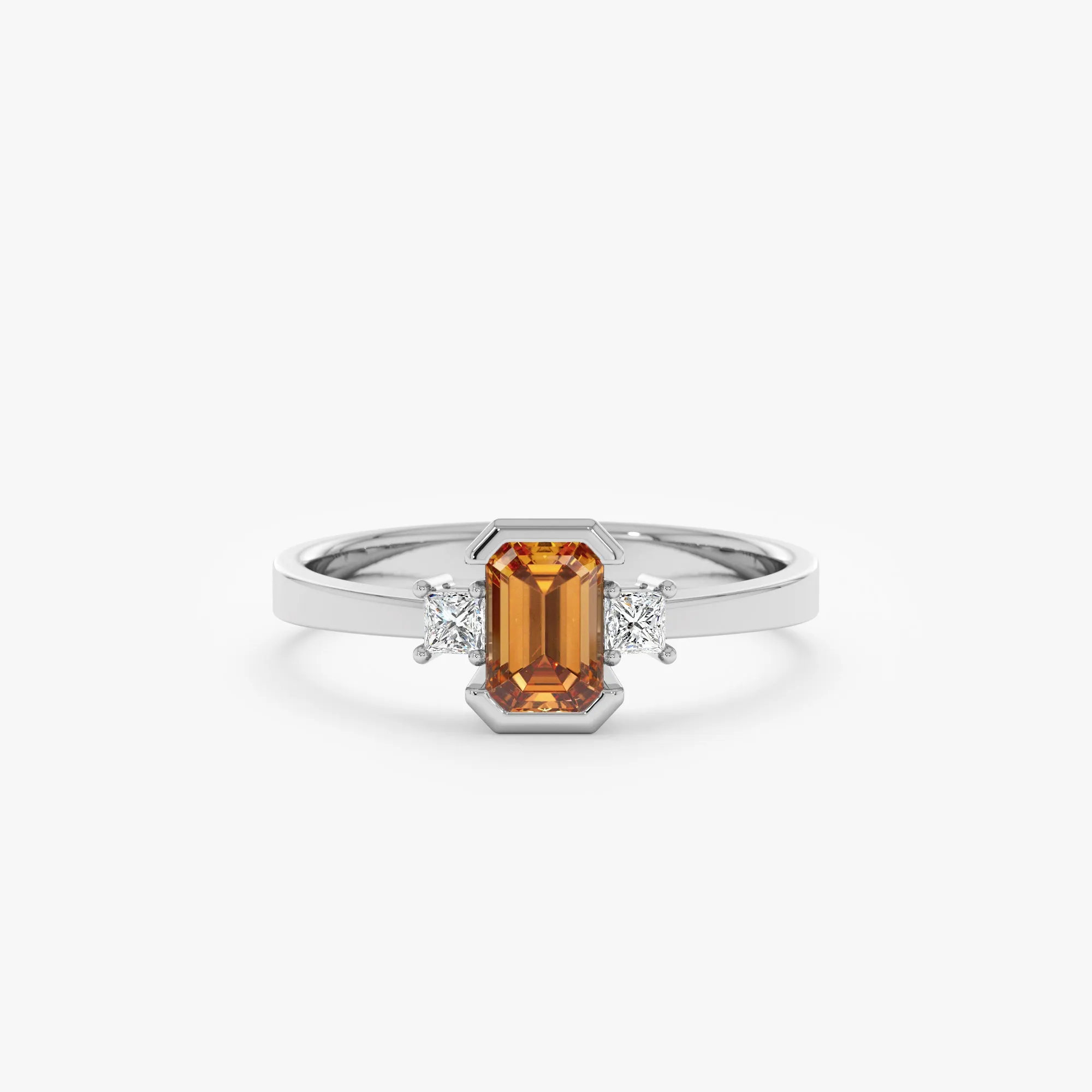 Citrine Diamond Engagement Ring, Marigold