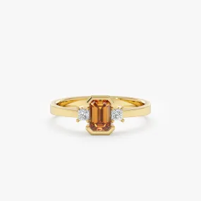 Citrine Diamond Engagement Ring, Marigold