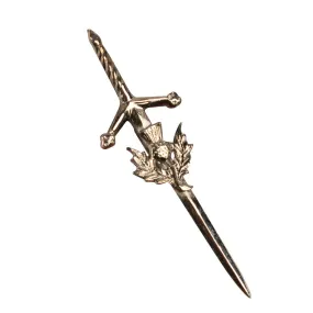 Claymore Thistle Kilt Pin - Antique Finish